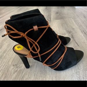 Franco Sarto Open Toe Booties size 9